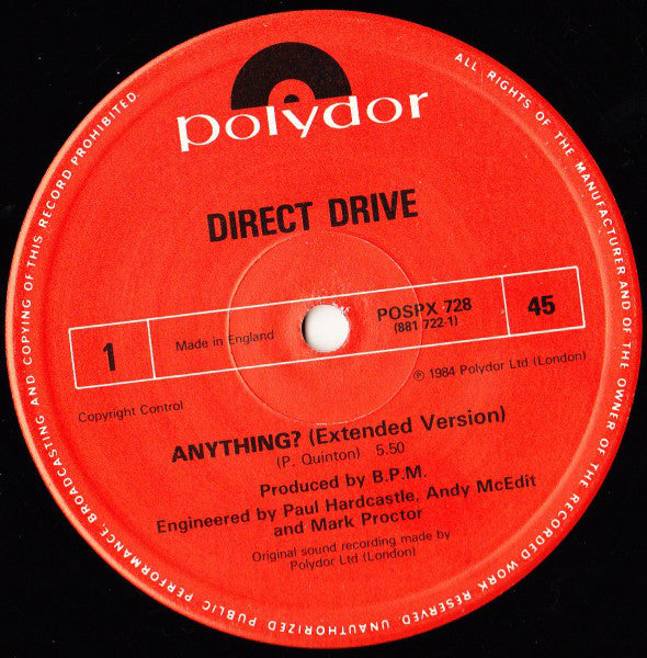 Direct Drive (3) : Anything? (12")