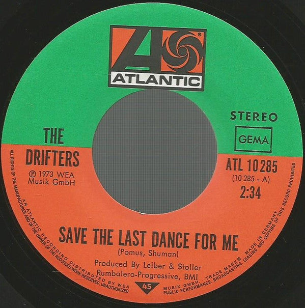 The Drifters : Save The Last Dance For Me (7", Single)