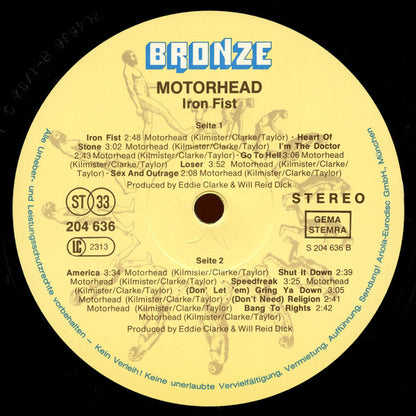 Motörhead : Iron Fist (LP, Album)
