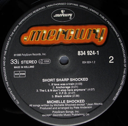 Michelle Shocked : Short Sharp Shocked (LP, Album)
