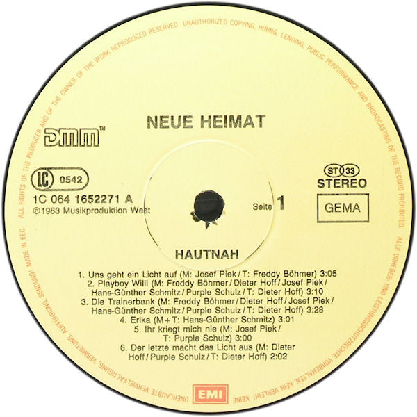Purple Schulz & Die Neue Heimat* : Hautnah (LP, Album)