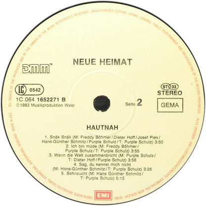 Purple Schulz & Die Neue Heimat* : Hautnah (LP, Album)