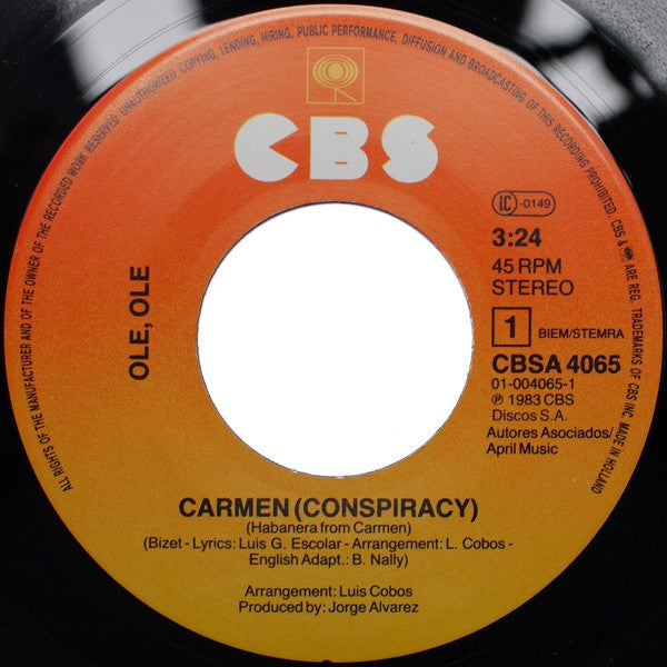 Ole Ole :  Carmen (Conspiracy) (7", Single)