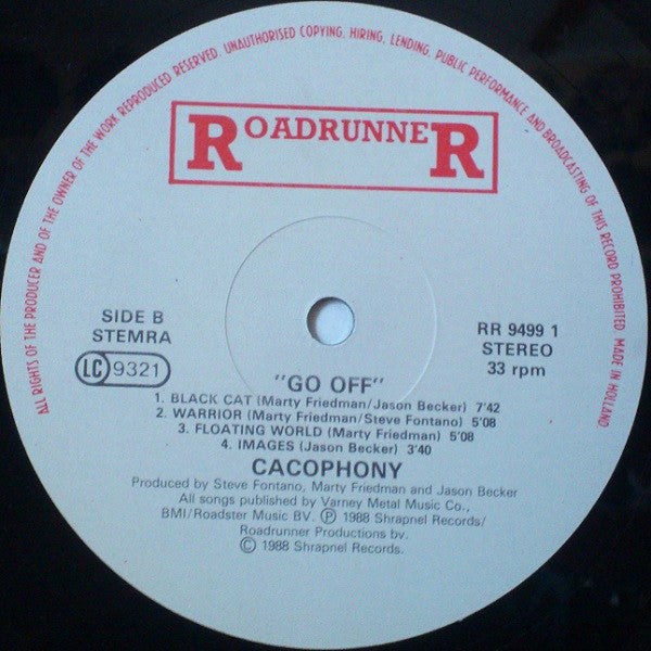 Cacophony : Go Off! (LP, Album)