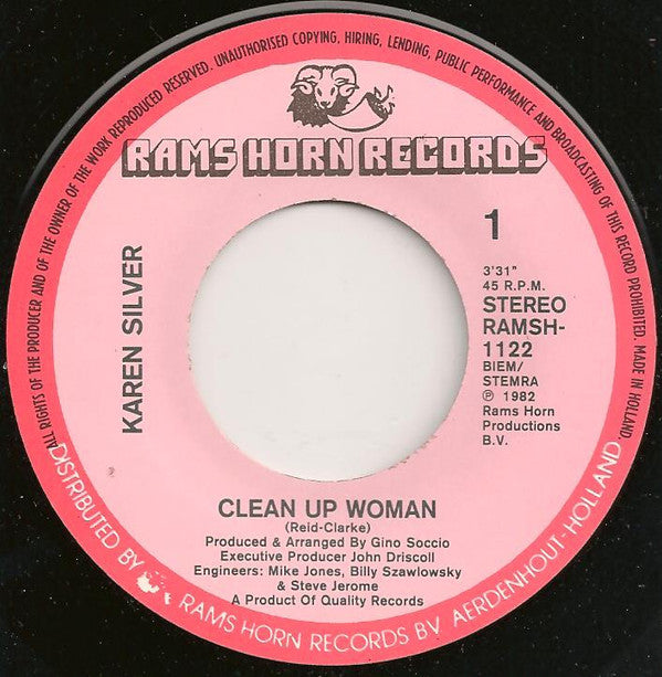 Karen Silver : Clean Up Woman (7", Single)