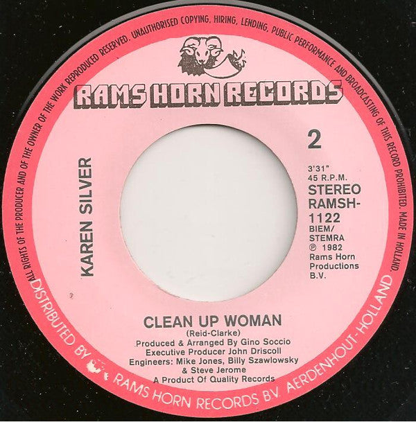 Karen Silver : Clean Up Woman (7", Single)