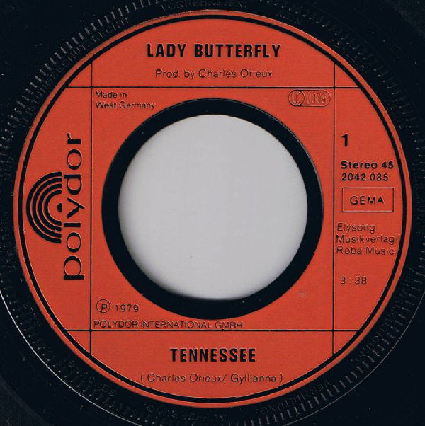 Lady Butterfly : Tennessee (7", Single)