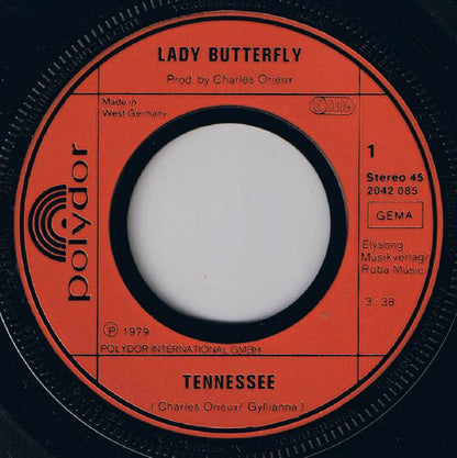 Lady Butterfly : Tennessee (7", Single)