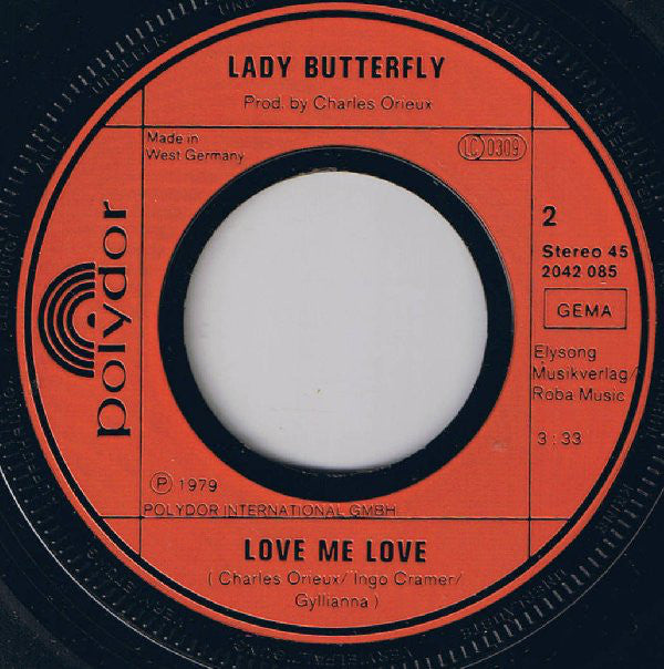 Lady Butterfly : Tennessee (7", Single)