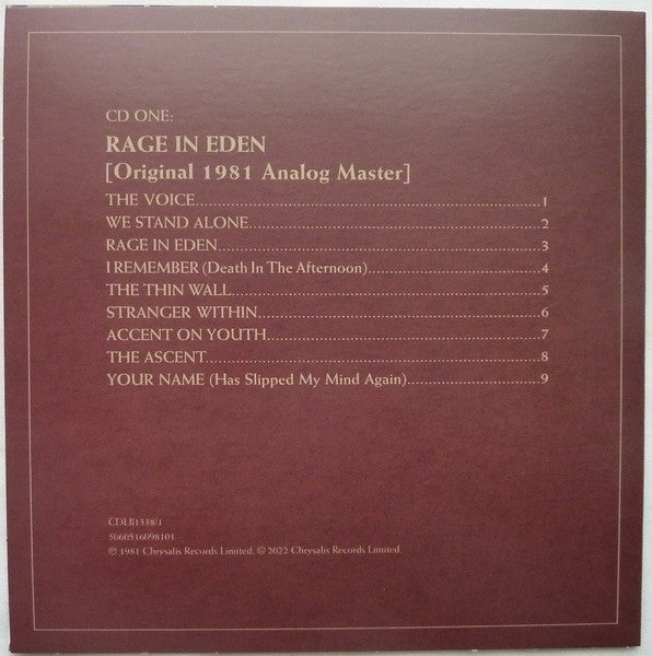 Ultravox : Rage In Eden (Deluxe Edition) (CD, Album, RE + CD, Album, Rem + CD, Comp + 2xCD +)