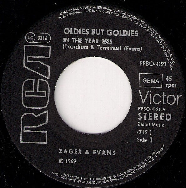Zager & Evans : In The Year 2525 / Little Kids (7", Single, RE)