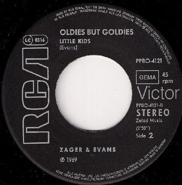 Zager & Evans : In The Year 2525 / Little Kids (7", Single, RE)