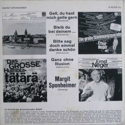 Margit Sponheimer : Gell, Du Hast Mich Gelle Gern (7", EP)