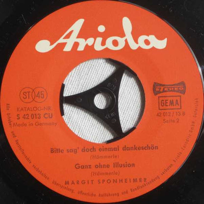 Margit Sponheimer : Gell, Du Hast Mich Gelle Gern (7", EP)