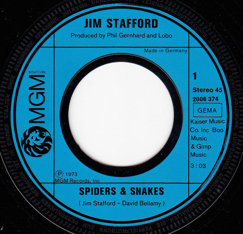 Jim Stafford : Spiders & Snakes (7", Single)