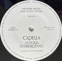 Capella Antiqua Bambergensis , Leitung: Prof. Dr. Wolfgang Spindler* : Heitere Musik Aus Alten Zeiten (LP, Album)