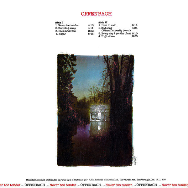 Offenbach : Never Too Tender (LP, Album, Gat)