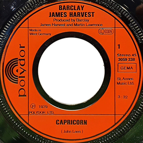 Barclay James Harvest : Capricorn (7", Single)