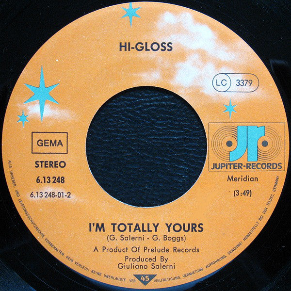Hi-Gloss : You'll Never Know (7", Single)