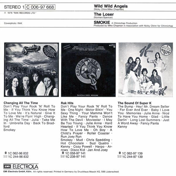 Smokie : Wild Wild Angels (7", Single)