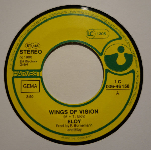 Eloy : Wings Of Vision (7", Single)
