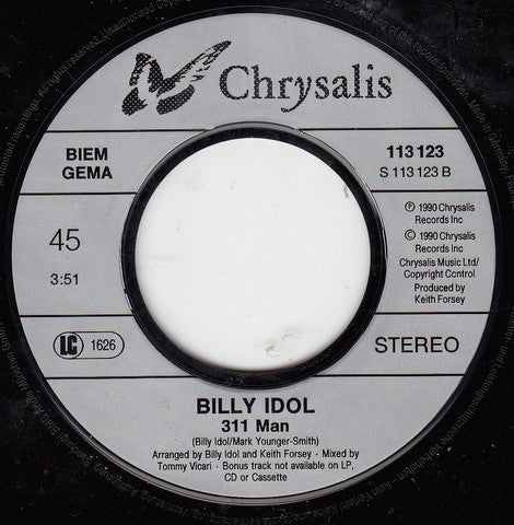 Billy Idol : Cradle Of Love (7", Single)