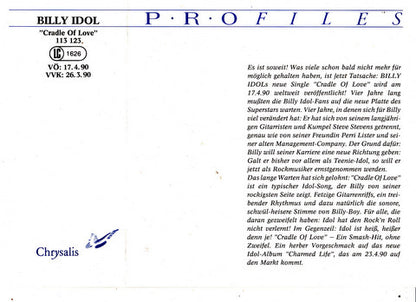 Billy Idol : Cradle Of Love (7", Single)