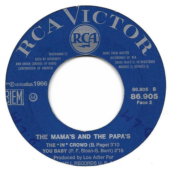 The Mama's And The Papa's* : Monday, Monday (7", EP, Mono)