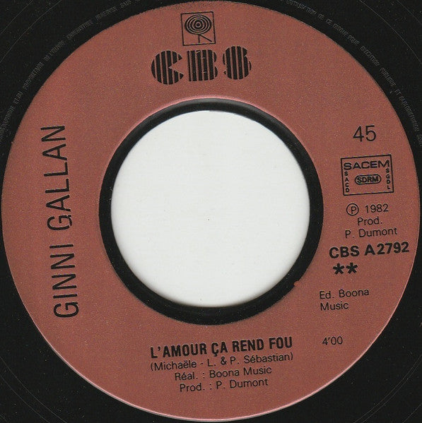 Ginni Gallan : J'arrête Pas La Musique (7", Single)
