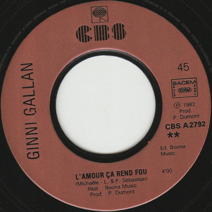 Ginni Gallan : J'arrête Pas La Musique (7", Single)