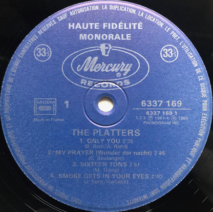 The Platters : Only You (10", Mono, RE)
