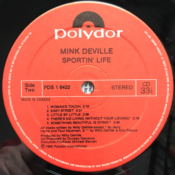 Mink DeVille : Sportin' Life (LP, Album)