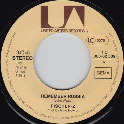 Fischer-Z : Remember Russia (7", Single)