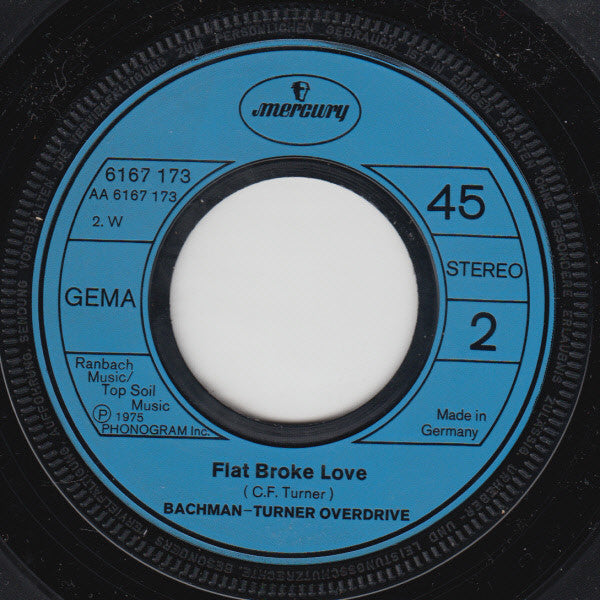 Bachman-Turner Overdrive : Hey You (7", Single)