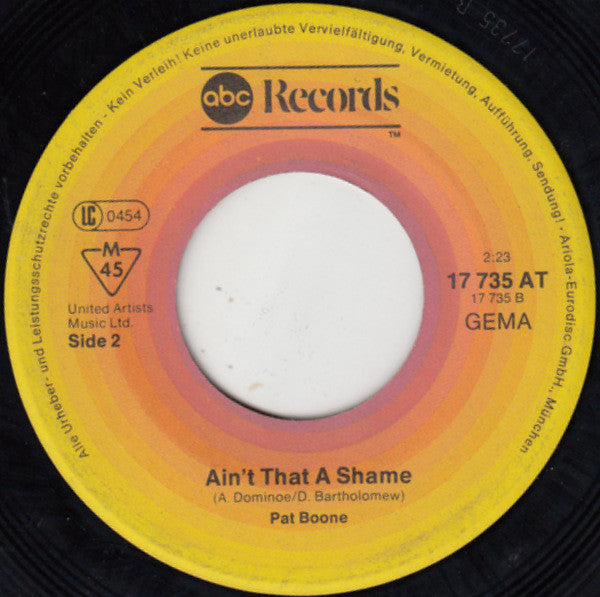 Pat Boone : Speedy Gonzales / Ain't That A Shame (7", Single)