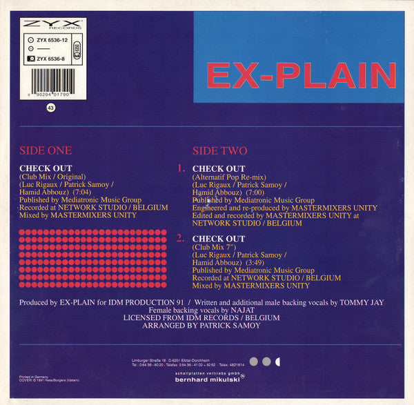 Ex-Plain : Check Out (12", Maxi)