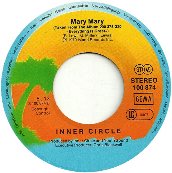Inner Circle : Music Machine / Mary Mary (7", Single)