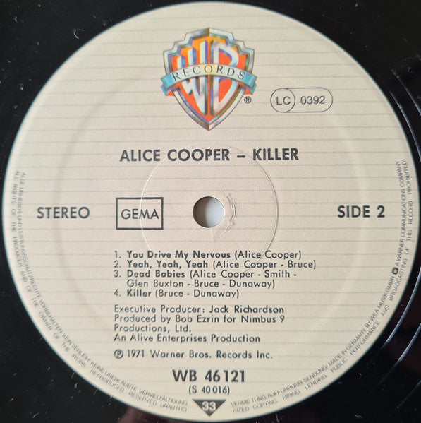 Alice Cooper : Killer (LP, Album, RE)