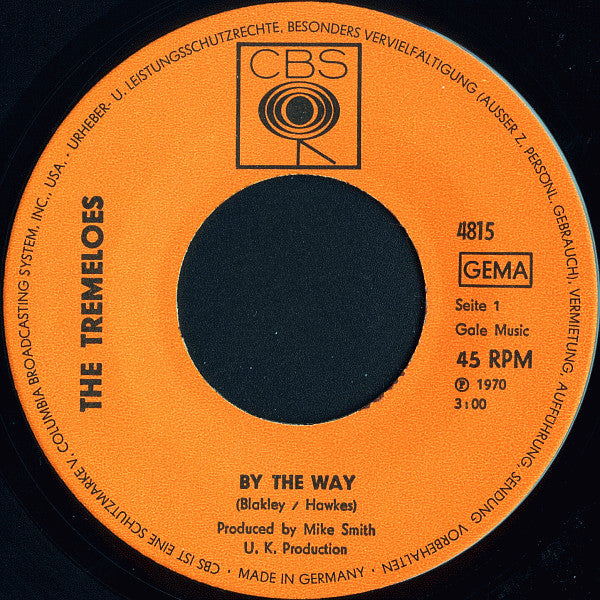 The Tremeloes : By The Way (7", Single, Mono)