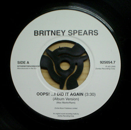 Britney Spears : Oops!...I Did It Again (7", Single, Jukebox)