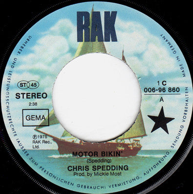 Chris Spedding : Motor Bikin' (7", Single)