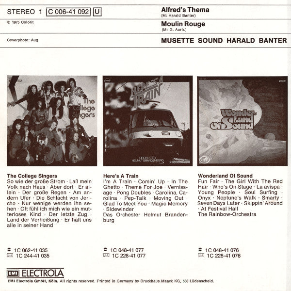 Musette Sound Harald Banter : Alfred's Thema (7")