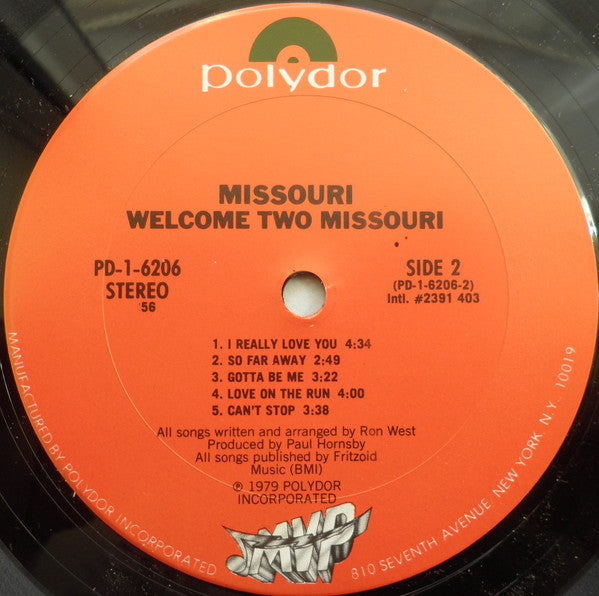 Missouri (2) : Welcome Two Missouri (LP, Album, Pit)