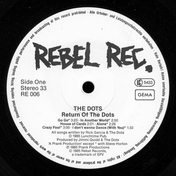 The Dots (5) : Return Of The Dots (LP, Album)