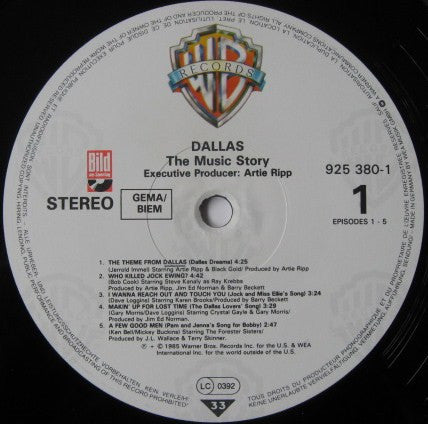 Various : Dallas (The Music Story) (Das Album Zur TV-Serie) (LP, Album)