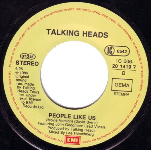 Talking Heads : Wild Wild Life (7", Single)