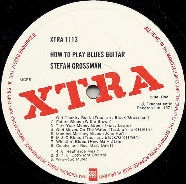 Stefan Grossman / Aurora Block* : How To Play Blues Guitar (LP, Album)