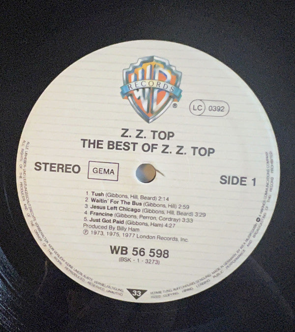 ZZ Top : The Best Of ZZ Top (LP, Comp, RE)