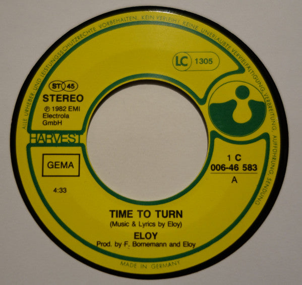 Eloy : Time To Turn (7", Single)
