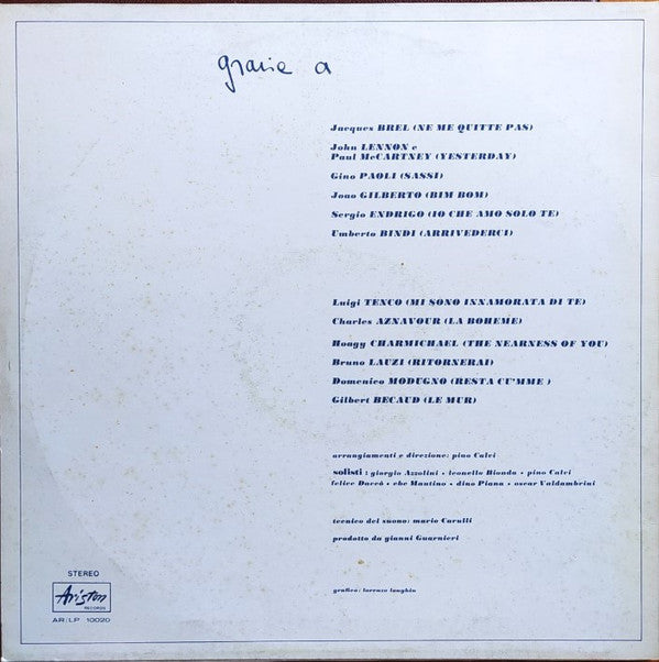 Ornella Vanoni : Ai Miei Amici Cantautori (LP, Album, RE)